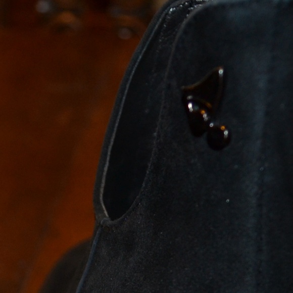 Fiorucci Black Faux Suede Music Note Wedge Bootie - Picture 8 of 8